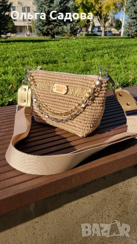 „Дизайнерска чанта Urban Dune – ръчна изработка,макраме, снимка 8 - Чанти - 53282922
