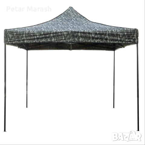 Камуфлажна Сгъваема Градинска Шатра 3×3м тип Хармоника – стабилна, водоустойчива и лесна за разпъван, снимка 5 - Градински мебели, декорация  - 51452173