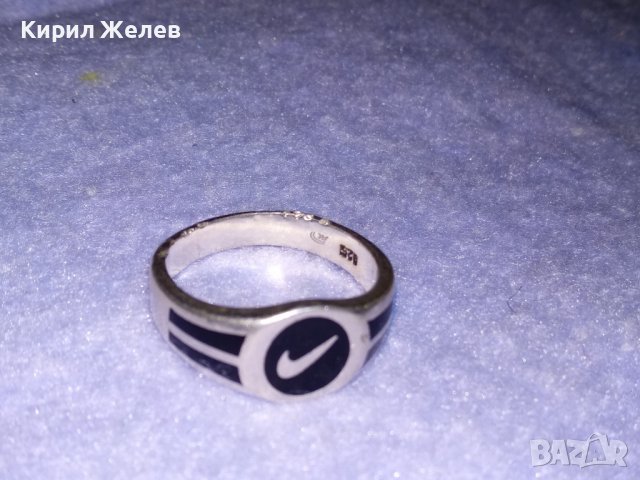 NIKE Марков ЕМАЙЛИРАН СРЕБЪРЕН АРТ ПРЪСТЕН СРЕБРО 925 АК - НАЙК ОРИГИНАЛЕН с МАРКИРОВКИ 34613, снимка 12 - Пръстени - 39470999