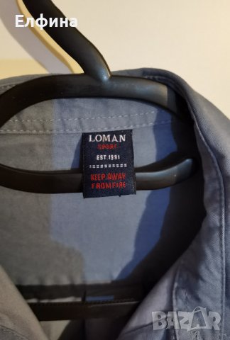 Синя модерна памучна риза за момиче LOMAN, снимка 7 - Ризи - 37881526