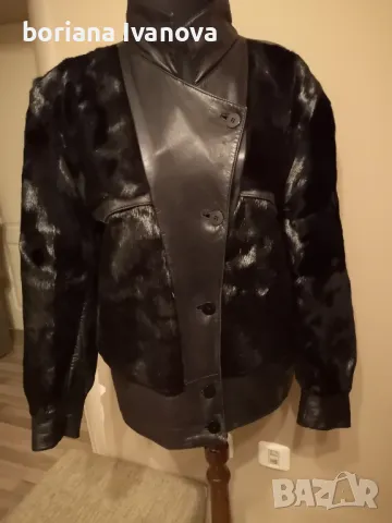 Красотичка естествена кожа с косъм пони намалям на 70лв , снимка 3 - Якета - 48348298