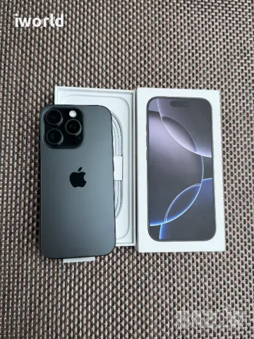 НОВ❗️256Gb❗️iPhone 16 Pro  Лизинг от 84лв/м / Black Titanium ГАРАНЦИЯ❗️, снимка 1
