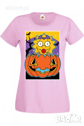 Дамска тениска The Simpsons Maggie Simpson 03,Halloween,Хелоуин,Празник,Забавление,Изненада,Обичаи,, снимка 10 - Тениски - 38154383
