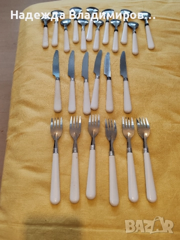 Комплект прибори , снимка 3 - Прибори за хранене, готвене и сервиране - 51938704