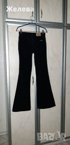 Дамски черни джинси тип Чарли, размер XS, снимка 1 - Дънки - 43553290