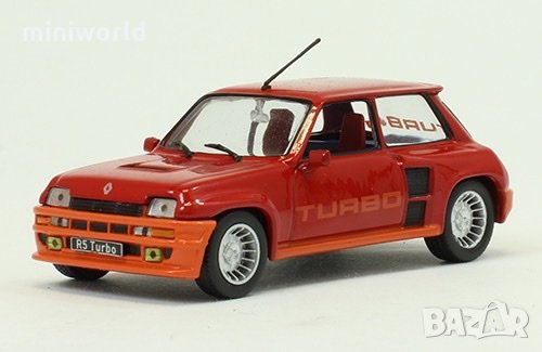Renault 5 Turbo 1982 Rouge - мащаб 1:43 на IXO/Altaya модела е нов в PVC дисплей-кейс, снимка 2 - Колекции - 27382887