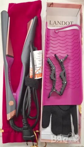 Преса за коса 2в1 за къдрене и изправяне с извити плочи и дисплей, снимка 11 - Преси за коса - 49389730