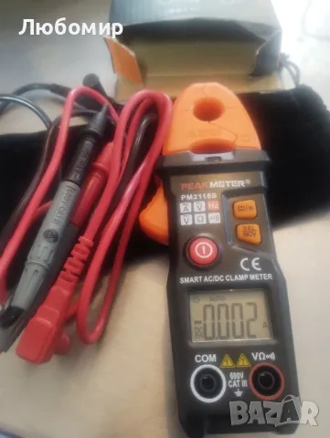 Peakmeter  Smart Mini AC/DC Цифров измервателен уред с клещи Мултиметър RoHS с автоматичен обхват

, снимка 3 - Друга електроника - 48077862