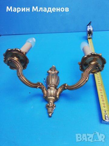 Лампа за стена-бронз, снимка 5 - Антикварни и старинни предмети - 28488230