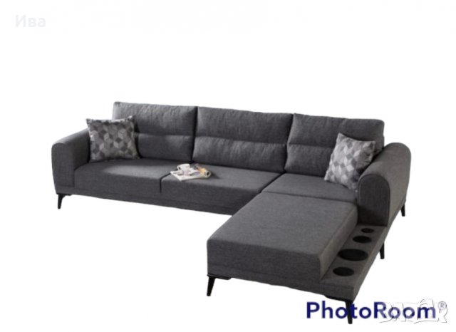 Ъглов диван с мултимедия, функция за сън и ракла, снимка 1 - Дивани и мека мебел - 40084370