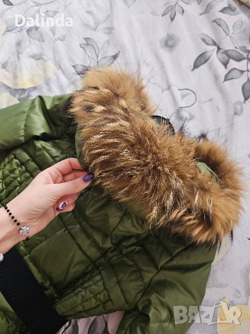 Елегантно зимно яке с естествен пух , снимка 7 - Якета - 53146841