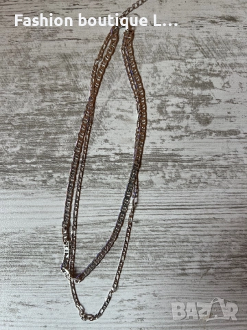 Дамско сребърно двойно синджирче което се носи като колие ❤️, снимка 5 - Колиета, медальони, синджири - 52412319