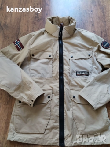 Napapijri A-Tepees Jacket Beige Cornstalk - страхотно мъжко яке КАТО НОВО ХЛ, снимка 10 - Якета - 51695318