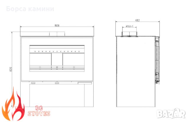 Камина ОМЕГА, снимка 9 - Камини - 43832650