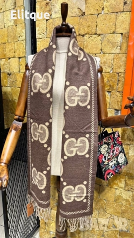 кашмирмени шалове Gucci , снимка 2 - Шалове - 52509077