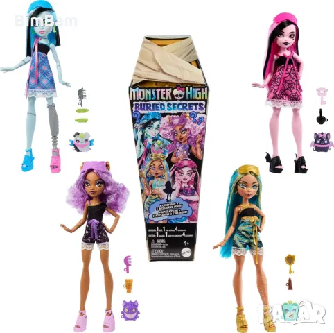 Оригинална мистериозна кукла  Monster High Buried Secrets / 5 изненади 