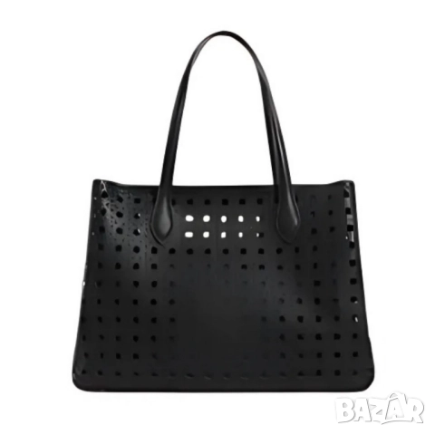 Модерна дамска чанта с перфорация, снимка 8 - Чанти - 52098224
