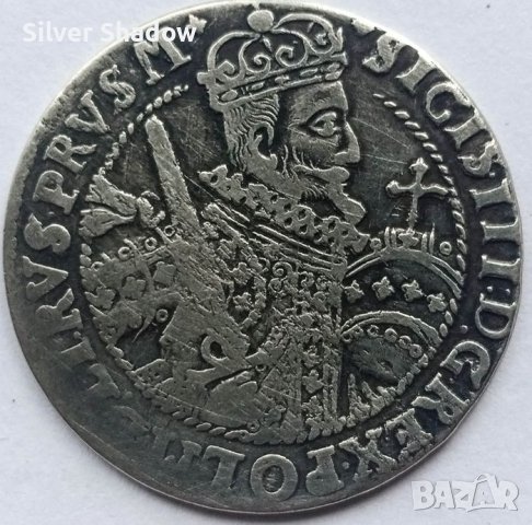 Монета Полша 1/4 Талер 1622 г. Сигизмунд III Ваза