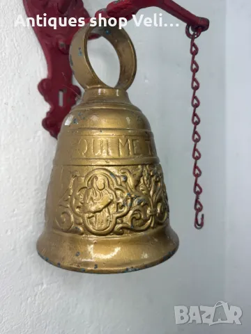 Голяма камбана за врата №6190, снимка 7 - Антикварни и старинни предмети - 48208207