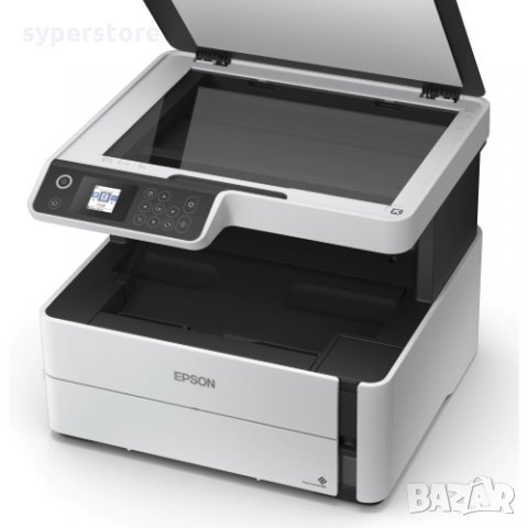Принтер Мастиленоструен Мултифункционален 3 в 1 Черно - бял Epson EcoTank M2170 Принтер, скенер и ко, снимка 3 - Принтери, копири, скенери - 33561063