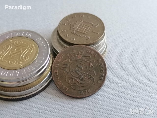 Монета - Белгия - 2 цента | 1870г., снимка 2 - Нумизматика и бонистика - 39115459