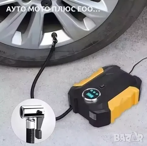 Автомобилен Компресор 12V с цифров дисплей и LED светлина 140W., снимка 3 - Аксесоари и консумативи - 48048424