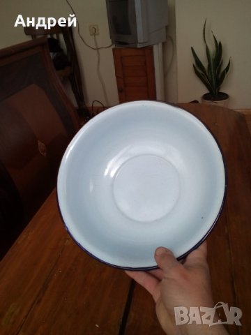 Стара емайлирана паница,купа #6, снимка 2 - Други ценни предмети - 28265173