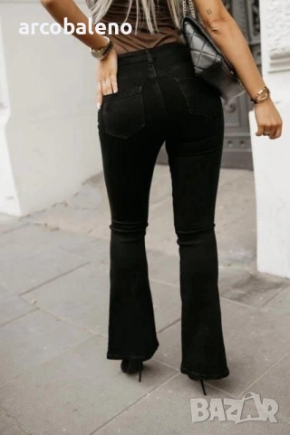 Дамски разкроени дънки с висока талия, 2цвята , снимка 9 - Дънки - 53357924