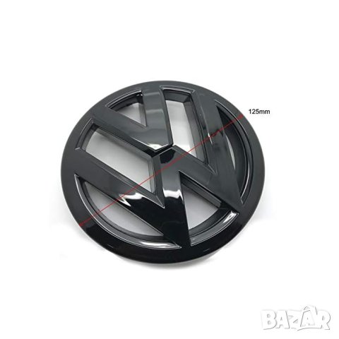 предна емблема за VW Golf MK5 Jetta Polo 4 Touran 2004-2009 черен гланц, снимка 2 - Аксесоари и консумативи - 43366394