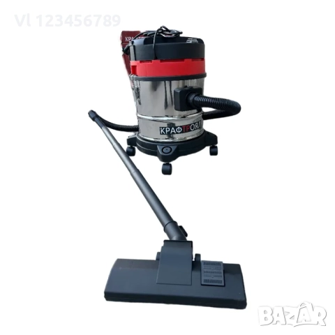 Прахосмукачка за сухо и мокро чистене Kraftroyal 1200 W. 30 литра, снимка 2 - Прахосмукачки - 52556629