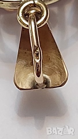 Златен медальон с естествен аметист, снимка 5 - Колиета, медальони, синджири - 40219056