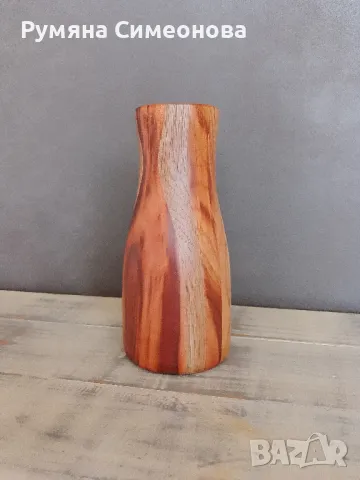 Дървена ваза , снимка 4 - Декорация за дома - 48212479