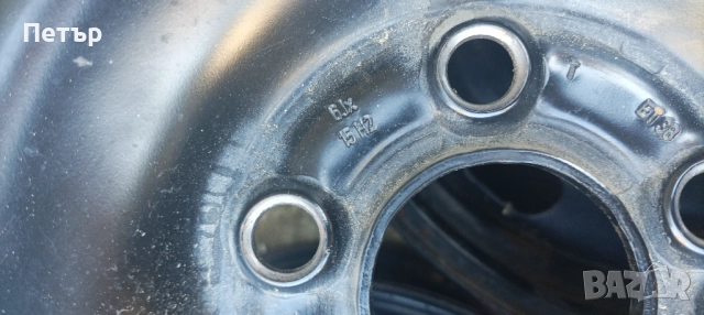 Оригинални джанти за Volkswagen 5 броя ,оригинална боя,без ръжди използвани са с гуми 195/65/15, снимка 4 - Гуми и джанти - 52477895