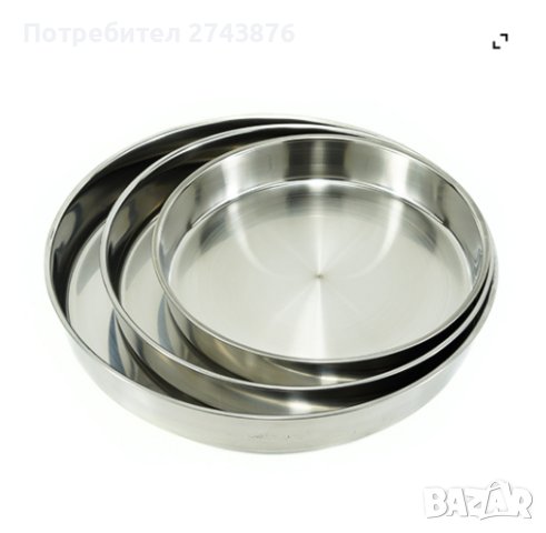 К-Т КРЪГЛИ ТАВИ ТРИ БРОЯ,АЛПАКА,ДИАМЕТЪР -28,32,36СМ., снимка 1