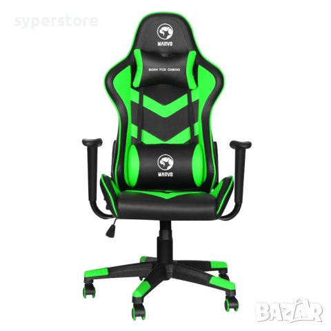 Геймърски стол Marvo CH-106-GN-V2 Зелено-Черен Ергономичен стол за геймъри