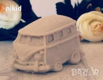 3D Бус Автобус Автомобил силиконов молд форма фондан гипс шоколад свещ декор сапун, снимка 2 - Форми - 40132513