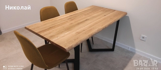Трапезна маса масив дъб , снимка 2 - Маси - 53541816