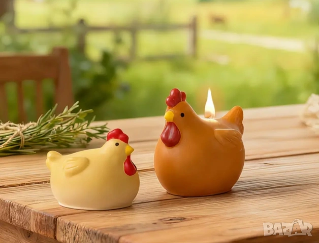 Молдове комплект за свещи 25 части кокошки с аксесоари , снимка 4 - Форми - 53257681