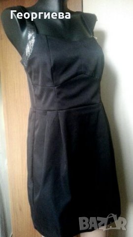 Нова черна рокля със сребристи презрамки ПРОМОЦИЯ 👗🍀M/L,L👗🍀 арт.310, снимка 1 - Рокли - 27707426