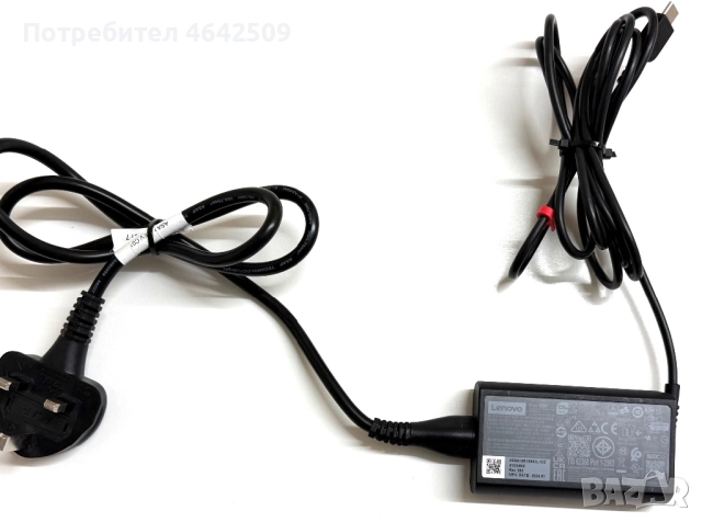 Оригинално зарядно за Лаптоп Lenovo ADLX65YSLC3A  Type C, снимка 3 - Батерии за лаптопи - 52654277