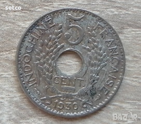 Френски Индокитай 5 сантима 1930 е22