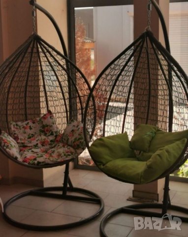 Висяща Люлка Ратан Тип Гнездо Яйце НОВА Водоустойчива , снимка 2 - Градински мебели, декорация  - 37516647
