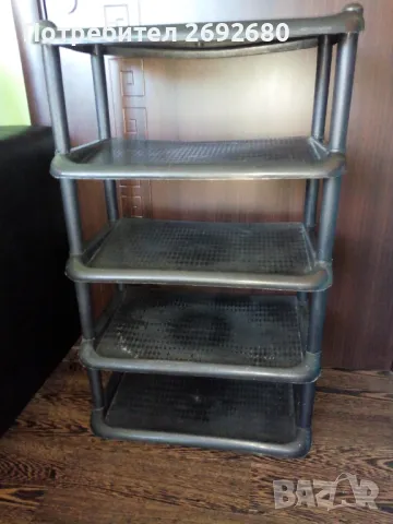 Пластмасов стелаж за обувки 5нива, снимка 1