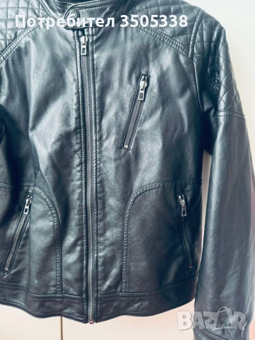 Кожено яке Zara за момиче 11–12 г. (152 см) – еко кожа, снимка 9 - Детски якета и елеци - 53012279