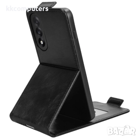 OnePlus Nord 5 5G / OnePlus Ace 5 Ultra 5G - Кожен калъф с магнитен клип, Стенд и Холдер за Карти (Ч, снимка 6 - Калъфи, кейсове - 51929535