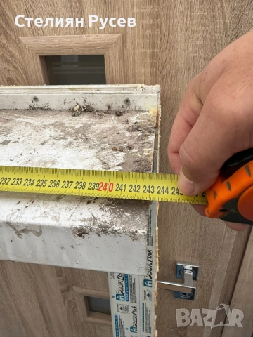 0211  ПВЦ PVC дограма прозорец 243 / 153см - цена 320 лв или 163.61 евро  smr  -  1 отваряем среден , снимка 5 - Дограми - 52272094