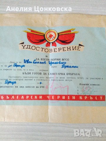 Удостоверение БГСО 1967 г., снимка 6 - Антикварни и старинни предмети - 28941785