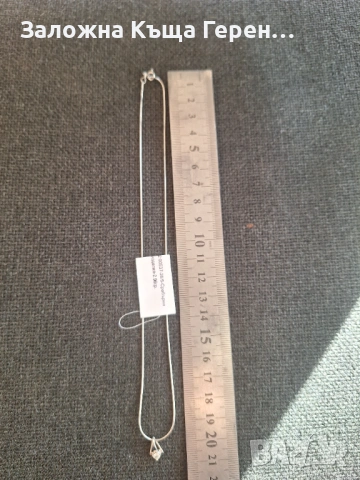 Сребърно колие 2,96гр., снимка 3 - Колиета, медальони, синджири - 53403094