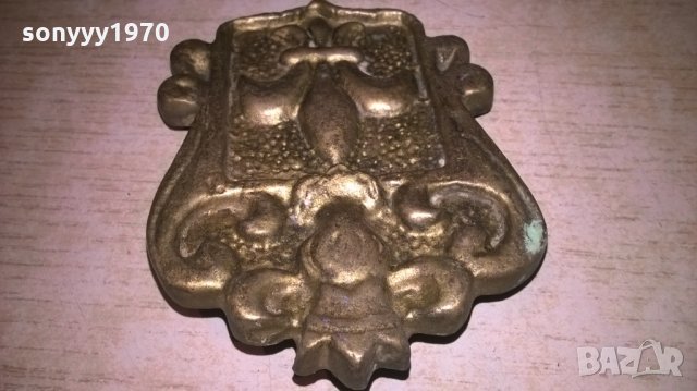 МАСИВЕН ОБКОВ-МЕД/МЕСИНГ-9Х7СМ-ВНОС ФРАНЦИЯ, снимка 3 - Антикварни и старинни предмети - 27627013