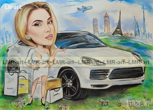 КАРИКАТУРИ , ШАРЖ от снимка, рисувам ръчно, снимка 2 - Картини - 39197341